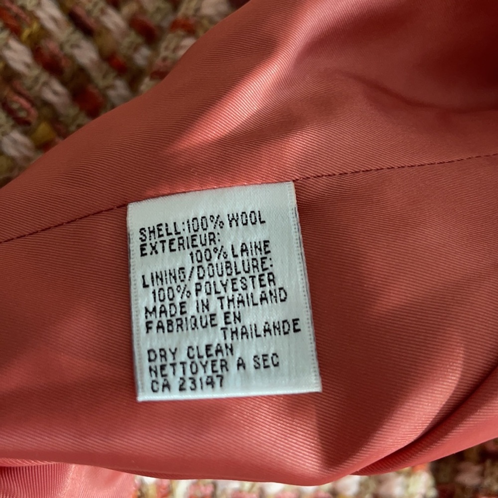 NWOT Talbots woven wool tweed multicolored blazer - Picture 9 of 10